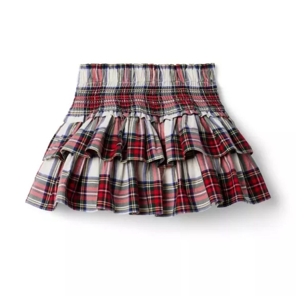 Janie and Jack-THE HAILEY SMOCKED SKIRT Holiday plaid size 18-24months.